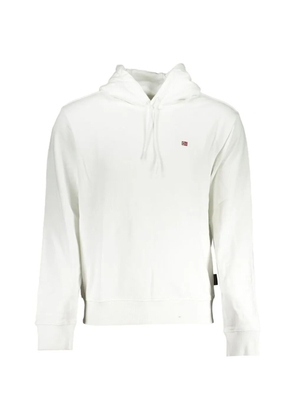 Napapijri logo-patch drawstring hoodie - White