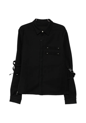 Rick Owens strap-detail shirt jacket - Black