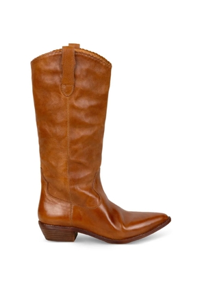 Zolfo pointed-toe leather cowboy boots - Brown