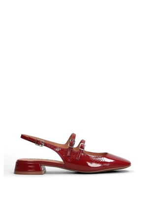 Bibi Lou patent-finish slingback flat pumps - Red