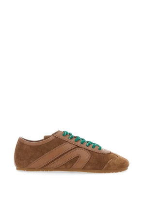 Jeffrey Campbell Aleta suede-panel sneakers - Brown