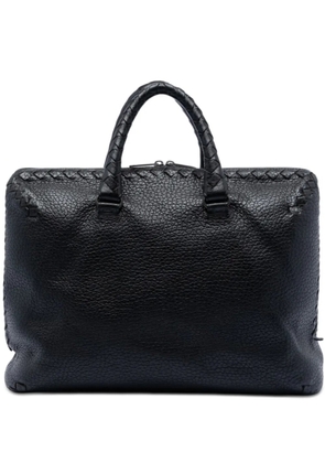 Bottega Veneta Pre-Owned 2009 Intrecciato Trimmed Cervo Briefcase business bag - Black