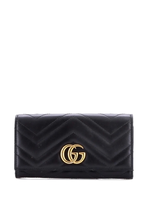 Gucci Pre-Owned GG Marmont Continental Wallet Matelasse Leather small wallets - Black