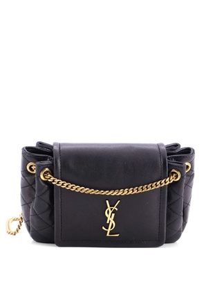 Saint Laurent Pre-Owned Nolita Satchel Quilted Leather Mini crossbody bag - Black