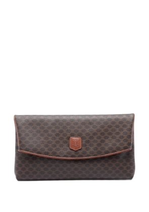Celine Pre-Owned 2007 Macadam Coated Canvas clutch bag - Brown