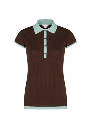 Malo Makò ribbed-knit polo shirt - Brown