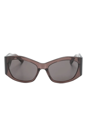 Balenciaga Eyewear transparent geometric-frame sunglasses - Brown