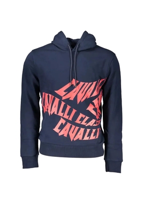 Cavalli Class logo-print hoodie - Blue