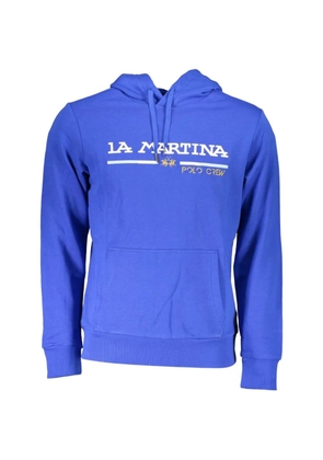 La Martina logo-detail hoodie - Blue