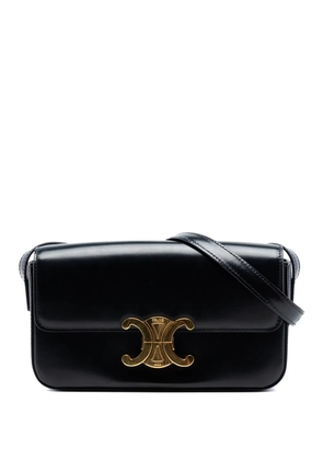 Celine Pre-Owned 2021 Shiny Calfskin Triomphe Claude shoulder bag - Black