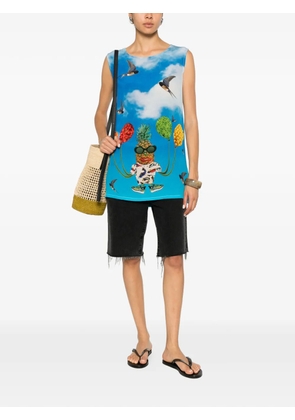 The Artistylist graphic-print sleeveless top - Blue