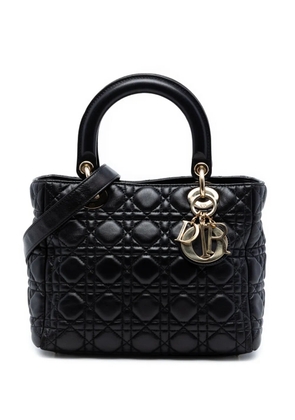 Christian Dior Pre-Owned 2016 Medium Lambskin Cannage Lady Dior satchel - Black