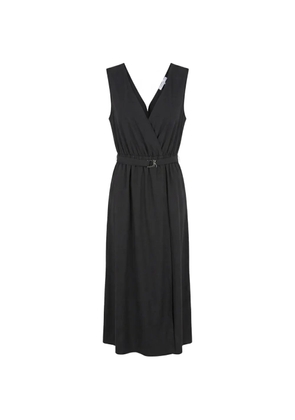 Patrizia Pepe belted wrap-design midi dress - Black