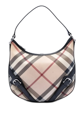 Burberry Pre-Owned 2000-2017 Supernova Check Coated Canvas Larkin hobo bag - Neutrals