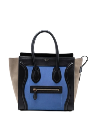 Celine Pre-Owned 2012 Micro Tricolor Calfskin and Suede Luggage tote bag - Blue
