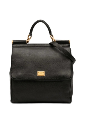 Dolce & Gabbana Pre-Owned 2009-2026 Calfskin Flat Sicily satchel - Black