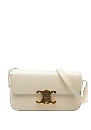 Celine Pre-Owned 2021 Shiny Calfskin Triomphe Claude shoulder bag - Brown