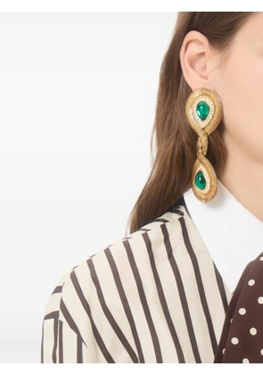 Valentino Garavani Pas Plus earrings in metal, resin, and Swarovski® crystals - Gold