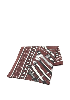Hermès Pre-Owned 2010s Fouets et Badines Bandana scarf - Brown