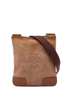 Loewe Pre-Owned 2005 Suede Anagram crossbody bag - Brown