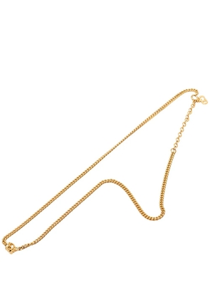 Christian Dior Pre-Owned 20th Century Gold Plated Logo Pendant Necklace costume necklace