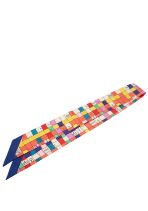 Hermès Pre-Owned 2010-2026 Bolduc Au Carre Silk Twilly Scarf scarves - Blue