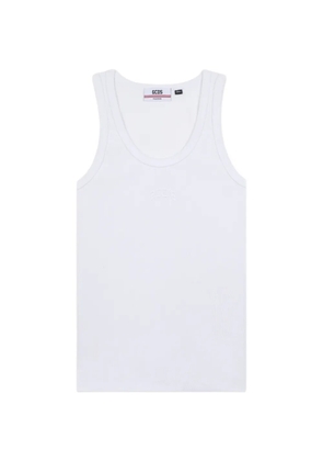 GCDS logo-embroidery tank top - White