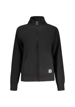 Laura Biagiotti logo-patch zip-up cardigan - Black