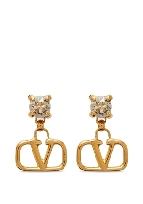 Valentino Garavani Vlogo Signature earrings in metal and Swarovski® crystals - Gold