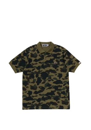 A BATHING APE® camouflage-print polo shirt - Green