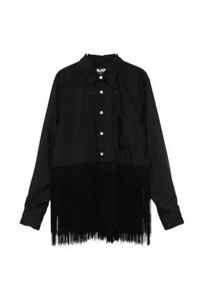 Comme Des Garçons Black fringe-trimmed tiered shirt