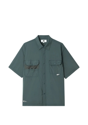 CHOCOOLATE mesh-panel crinkled shirt - Green