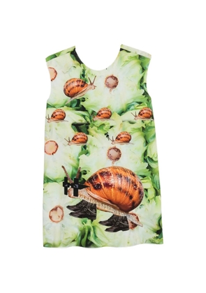 The Artistylist snail-print sleeveless mini dress - Green