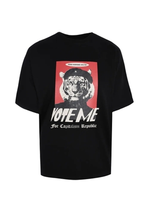 Tee Library Vote graphic-print cotton t-shirt - Black