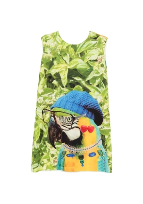 The Artistylist parrot-print sleeveless mini dress - Green