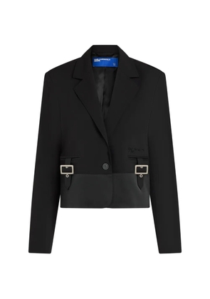 Karl Lagerfeld Jeans buckle-detail cropped blazer - Black