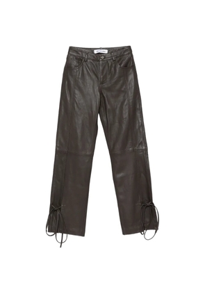 Won Hundred Bella String leather trousers - Brown