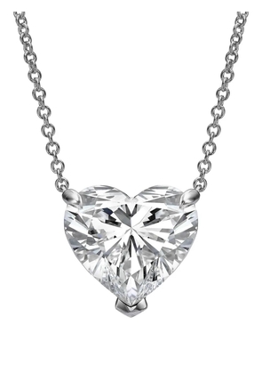 Tilla Solitaire diamond heart-pendant necklace - Silver