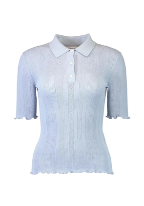 Victoria Beckham Frill polo top - Blue