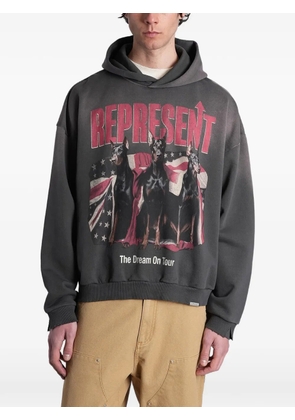 Represent graphic-print hoodie - Grey
