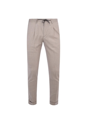 Luciano Barbera pleated drawstring trousers - Neutrals