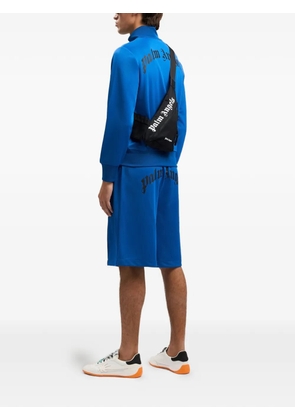 Palm Angels logo-print curved backpack - Black