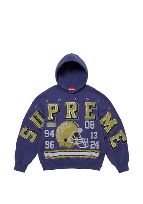 Supreme Champions studded graphic-print hoodie - Blue