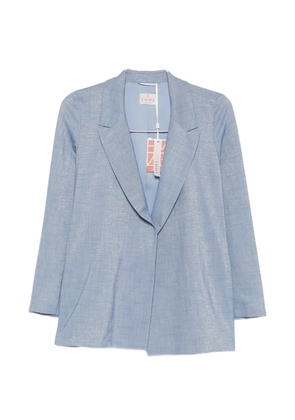 Marella metallic-effect peak-lapel blazer - Blue