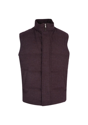 Luciano Barbera padded wool vest - Brown