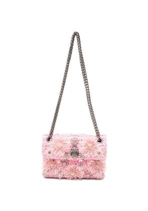 Kurt Geiger London mini Kensington floral-appliqué cross-body bag - Pink
