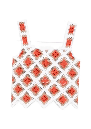 Marella crochet-knit top - White