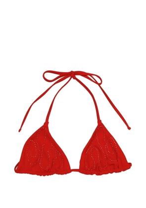 Paloma Wool bead-embellished triangle bikini top - Red