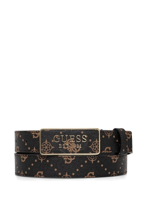 GUESS USA Carrie monogram logo-plaque belt - Brown