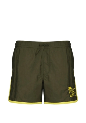 Drôle De Monsieur logo-embroidered swim shorts - Green